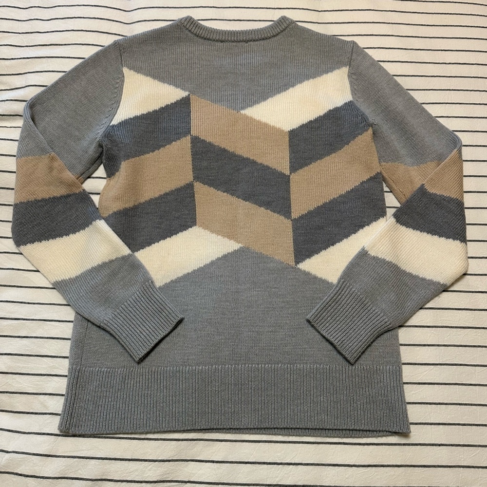 Pendleton Chevron Pattern Crew Neck Sweater - Gra… - image 6